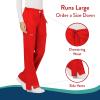 Cherokee Women Scrubs Pant Workwear Revolution Mid Rise Moderate Flare Drawstring WW120(Red)