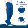 Cherokee Women Scrubs Pant Workwear Revolution Mid Rise Moderate Flare Drawstring WW120(Royal)