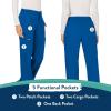 Cherokee Women Scrubs Pant Workwear Revolution Mid Rise Moderate Flare Drawstring WW120(Royal)