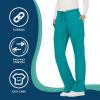 Cherokee Women Scrubs Pant Workwear Revolution Mid Rise Moderate Flare Drawstring WW120(Teal Blue)