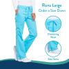 Cherokee Women Scrubs Pant Workwear Revolution Mid Rise Moderate Flare Drawstring WW120(Turquoise)