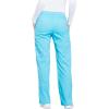 Cherokee Women Scrubs Pant Workwear Revolution Mid Rise Moderate Flare Drawstring WW120(Turquoise)