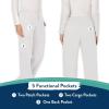 Cherokee Women Scrubs Pant Workwear Revolution Mid Rise Moderate Flare Drawstring WW120(White)