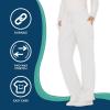 Cherokee Women Scrubs Pant Workwear Revolution Mid Rise Moderate Flare Drawstring WW120(White)