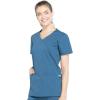 Cherokee Women Scrubs Top Workwear Professionals Mock Wrap WW655(Caribbean Blue)