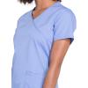 Cherokee Women Scrubs Top Workwear Professionals Mock Wrap WW655(Ciel Blue)
