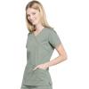 Cherokee Women Scrubs Top Workwear Professionals Mock Wrap WW655(Olive)