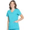 Cherokee Women Scrubs Top Workwear Professionals Mock Wrap WW655(Teal Blue)