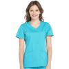 Cherokee Women Scrubs Top Workwear Professionals Mock Wrap WW655(Teal Blue)