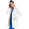 Cherokee Women’s Lab Coat Modern Classic Fit 33″ & 35″ Doctors Coat with 3 Pockets CK452(White)