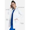 Cherokee Women’s Lab Coat Modern Classic Fit 33″ & 35″ Doctors Coat with 3 Pockets CK452(White)