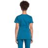 Cherokee Women’s Maternity Scrub Top with 3 Pockets Mock Wrap WW685(Caribbean Blue)