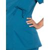 Cherokee Women’s Maternity Scrub Top with 3 Pockets Mock Wrap WW685(Caribbean Blue)