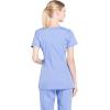 Cherokee Women’s Maternity Scrub Top with 3 Pockets Mock Wrap WW685(Ciel Blue)