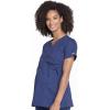 Cherokee Women’s Maternity Scrub Top with 3 Pockets Mock Wrap WW685(Navy)