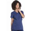 Cherokee Women’s Maternity Scrub Top with 3 Pockets Mock Wrap WW685(Navy)