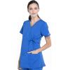 Cherokee Women’s Maternity Scrub Top with 3 Pockets Mock Wrap WW685(Royal)
