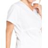 Cherokee Women’s Maternity Scrub Top with 3 Pockets Mock Wrap WW685(White)