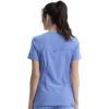 Cherokee Women’s Medical Scrub Top Iflex V-Neck Knit Panel Top – CK605(Ciel Blue)