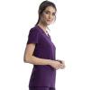 Cherokee Women’s Medical Scrub Top Iflex V-Neck Knit Panel Top – CK605(Eggplant)