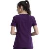 Cherokee Women’s Medical Scrub Top Iflex V-Neck Knit Panel Top – CK605(Eggplant)
