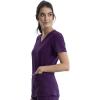Cherokee Women’s Medical Scrub Top Iflex V-Neck Knit Panel Top – CK605(Eggplant)