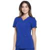 Cherokee Women’s Medical Scrub Top Iflex V-Neck Knit Panel Top – CK605(Galaxy Blue)