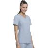 Cherokee Women’s Medical Scrub Top Iflex V-Neck Knit Panel Top – CK605(Grey)