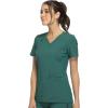 Cherokee Women’s Medical Scrub Top Iflex V-Neck Knit Panel Top – CK605(Hunter Green)