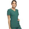 Cherokee Women’s Medical Scrub Top Iflex V-Neck Knit Panel Top – CK605(Hunter Green)