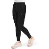 Cherokee Womens Mid Rise Tapered Leg Drawstring Scrub Pants 5 Pocket 360 Stretch Moisture Wicking Easy Care – CK095(Black)