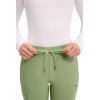 Cherokee Womens Mid Rise Tapered Leg Drawstring Scrub Pants 5 Pocket 360 Stretch Moisture Wicking Easy Care – CK095(Bright Sage)