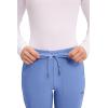Cherokee Womens Mid Rise Tapered Leg Drawstring Scrub Pants 5 Pocket 360 Stretch Moisture Wicking Easy Care – CK095(Ciel Blue)