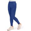 Cherokee Womens Mid Rise Tapered Leg Drawstring Scrub Pants 5 Pocket 360 Stretch Moisture Wicking Easy Care – CK095(Galaxy Blue)