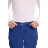 Cherokee Womens Mid Rise Tapered Leg Drawstring Scrub Pants 5 Pocket 360 Stretch Moisture Wicking Easy Care – CK095(Galaxy Blue)