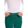 Cherokee Womens Mid Rise Tapered Leg Drawstring Scrub Pants 5 Pocket 360 Stretch Moisture Wicking Easy Care – CK095(Hunter Green)