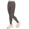 Cherokee Womens Mid Rise Tapered Leg Drawstring Scrub Pants 5 Pocket 360 Stretch Moisture Wicking Easy Care – CK095(Iron)