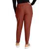 Cherokee Womens Mid Rise Tapered Leg Drawstring Scrub Pants 5 Pocket 360 Stretch Moisture Wicking Easy Care – CK095(Masala)