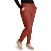 Cherokee Womens Mid Rise Tapered Leg Drawstring Scrub Pants 5 Pocket 360 Stretch Moisture Wicking Easy Care – CK095(Masala)