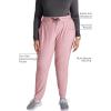 Cherokee Womens Mid Rise Tapered Leg Drawstring Scrub Pants 5 Pocket 360 Stretch Moisture Wicking Easy Care – CK095(Mauve Orchid)