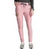 Cherokee Womens Mid Rise Tapered Leg Drawstring Scrub Pants 5 Pocket 360 Stretch Moisture Wicking Easy Care – CK095(Mauve Orchid)