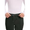 Cherokee Womens Mid Rise Tapered Leg Drawstring Scrub Pants 5 Pocket 360 Stretch Moisture Wicking Easy Care – CK095(Olive Branch)