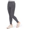 Cherokee Womens Mid Rise Tapered Leg Drawstring Scrub Pants 5 Pocket 360 Stretch Moisture Wicking Easy Care – CK095(Pewter)