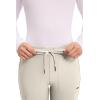 Cherokee Womens Mid Rise Tapered Leg Drawstring Scrub Pants 5 Pocket 360 Stretch Moisture Wicking Easy Care – CK095(Summer Sand)