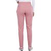 Cherokee Womens Mid Rise Tapered Leg Drawstring Scrub Pants 5 Pocket 360 Stretch Moisture Wicking Easy Care – CK095(Tea Rose)