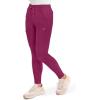 Cherokee Womens Mid Rise Tapered Leg Drawstring Scrub Pants 5 Pocket 360 Stretch Moisture Wicking Easy Care – CK095(Wine)