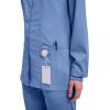 Cherokee Womens Scrub Jacket Nurse Snap Front Medical Uniform with Pockets, 2-Way Stretch, Easy Care Soft Fabric – WW310(Ciel Blue)