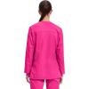 Cherokee Womens Scrub Jacket Nurse Snap Front Medical Uniform with Pockets, 2-Way Stretch, Easy Care Soft Fabric – WW310(Electric Pink)