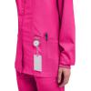Cherokee Womens Scrub Jacket Nurse Snap Front Medical Uniform with Pockets, 2-Way Stretch, Easy Care Soft Fabric – WW310(Electric Pink)