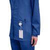 Cherokee Womens Scrub Jacket Nurse Snap Front Medical Uniform with Pockets, 2-Way Stretch, Easy Care Soft Fabric – WW310(Galaxy Blue)
